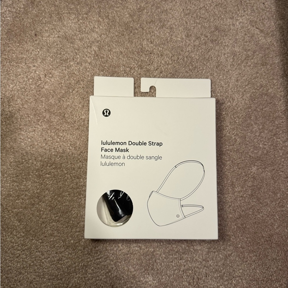 lululemon athletica Black Double Strap Face Mask